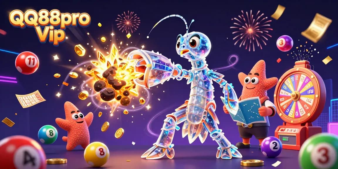 Experience the excitement of QQ88pro Vip with a galactic theme as the mantis shrimp attacks asteroids showering gems and coins.