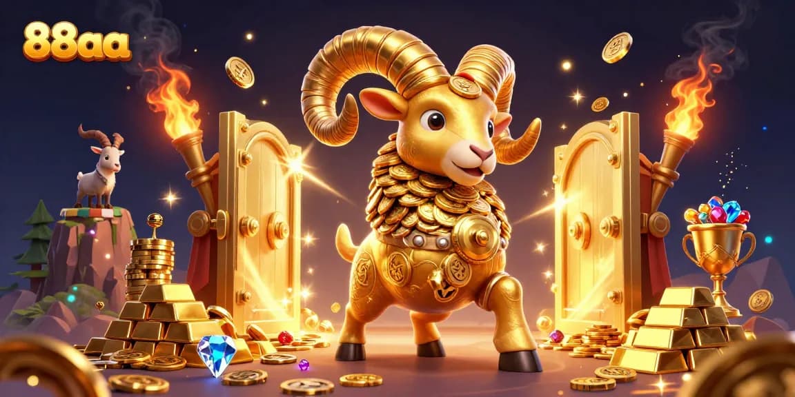 Experience thrilling 88aa action with vibrant golden casino treasures and dynamic gaming elements.
