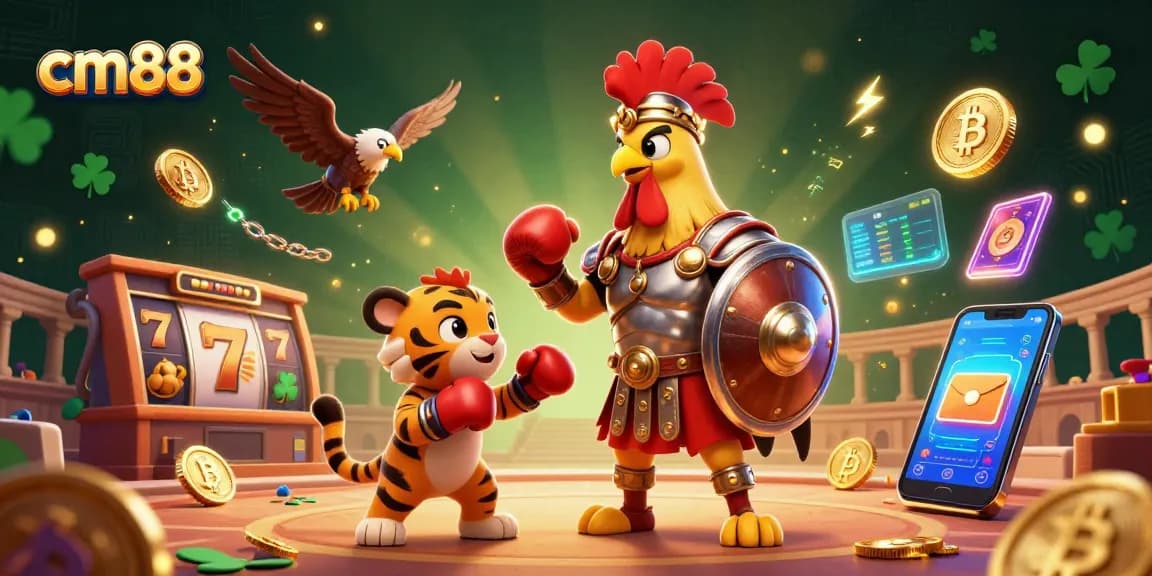 Engage in thrilling slots action at cm88 with vibrant characters and dazzling casino elements.