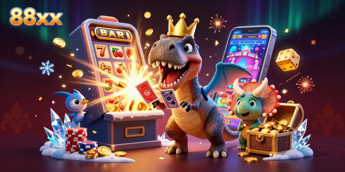 Experience thrilling adventures at 88xx with lively T-Rex and casino fun.