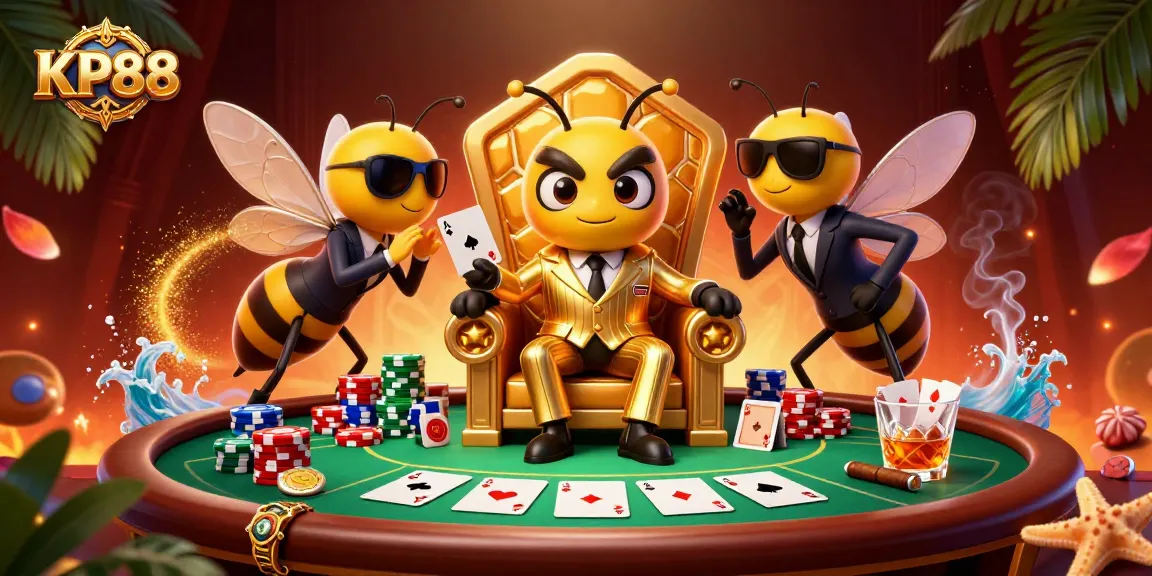 Experience captivating gameplay at KP88 with our stunning casino-themed illustration featuring vibrant characters.
