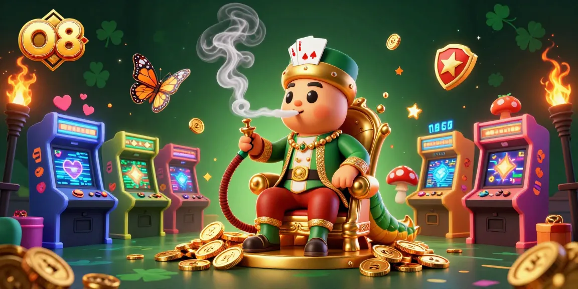 Engage with O8's vibrant 3D casino scene featuring dynamic gaming elements.