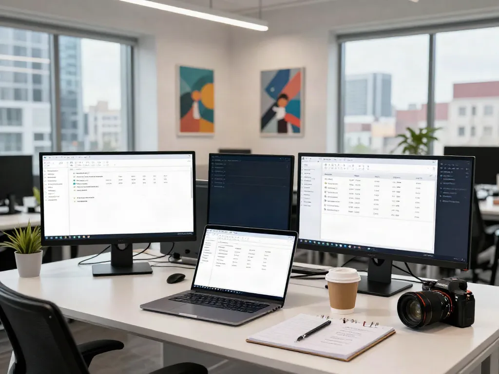 Engaged professional analyzing rokok88 sales data in a modern e-commerce workspace.
