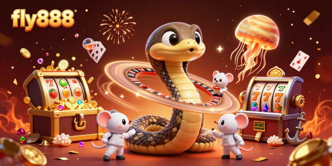 Experience the thrill of betting on the fly888 casino with interactive characters and vibrant gaming elements.