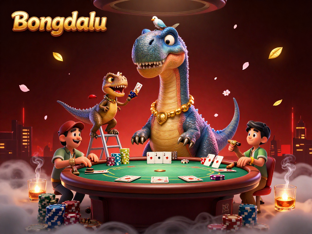 Bongdalu showcases a vibrant poker scene with unique characters and dynamic gambling elements.