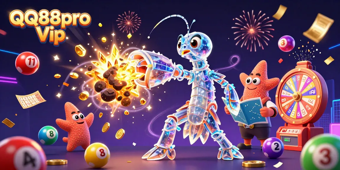 Experience the excitement of QQ88pro Vip with a galactic theme as the mantis shrimp attacks asteroids showering gems and coins.