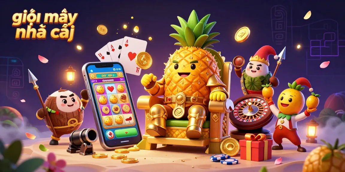 Experience the thrilling world of giải mã nhà cái through this vibrant 3D illustration featuring dynamic casino elements.