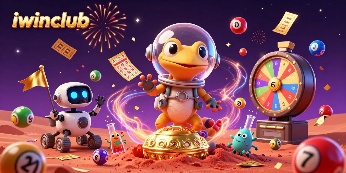 Join iwinclub with playful Martian adventure in a vibrant casino discovery scene.