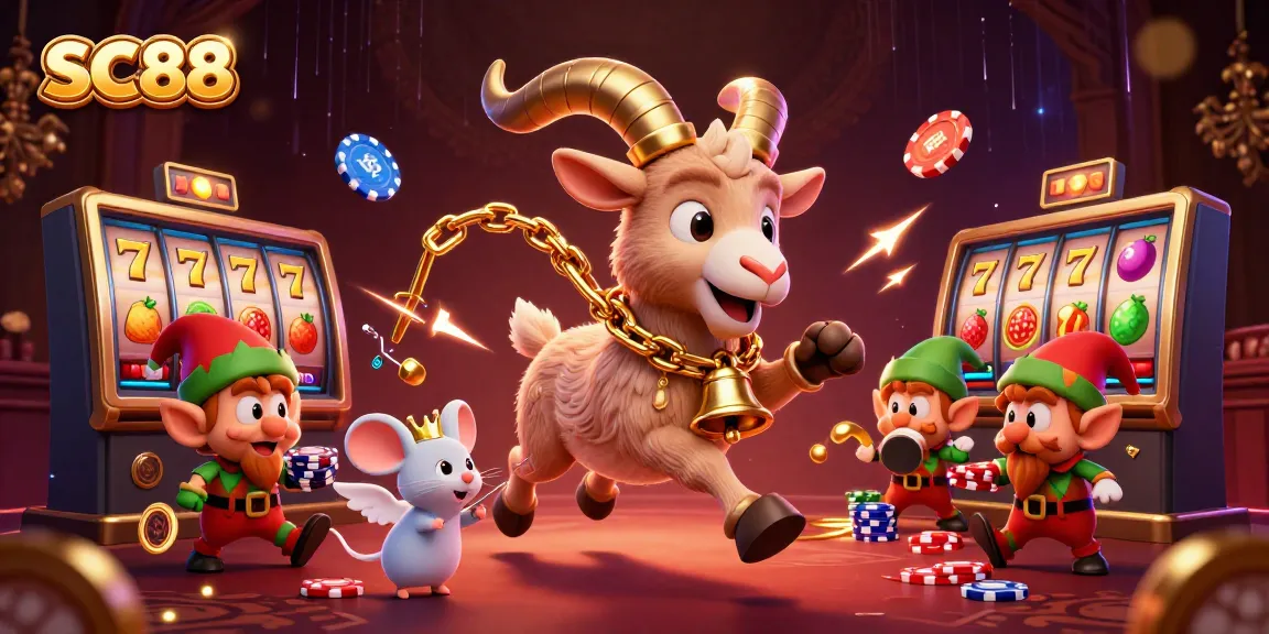 Experience excitement at SC88 with a Krampus-themed casino scene featuring festive chaos and slot games.