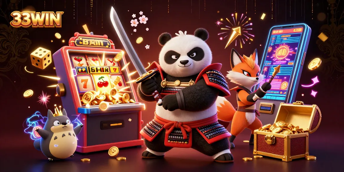 Experience thrilling wins with 33WIN through vibrant 3D casino scenes and dynamic game elements.