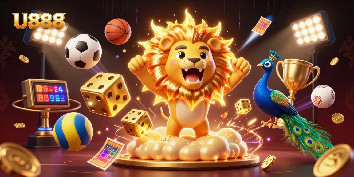 U888 captures the excitement of online gaming with vibrant characters and dynamic sports elements.