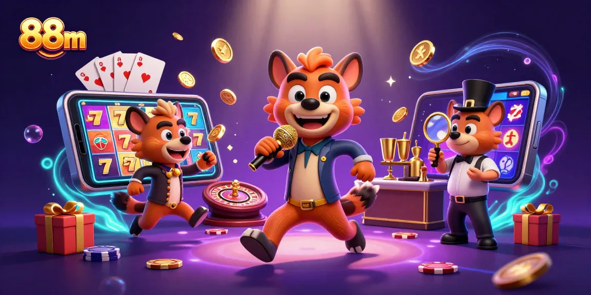 Experience the vibrant, comedic world of 88m as hyenas run a casino club with lively gaming elements.