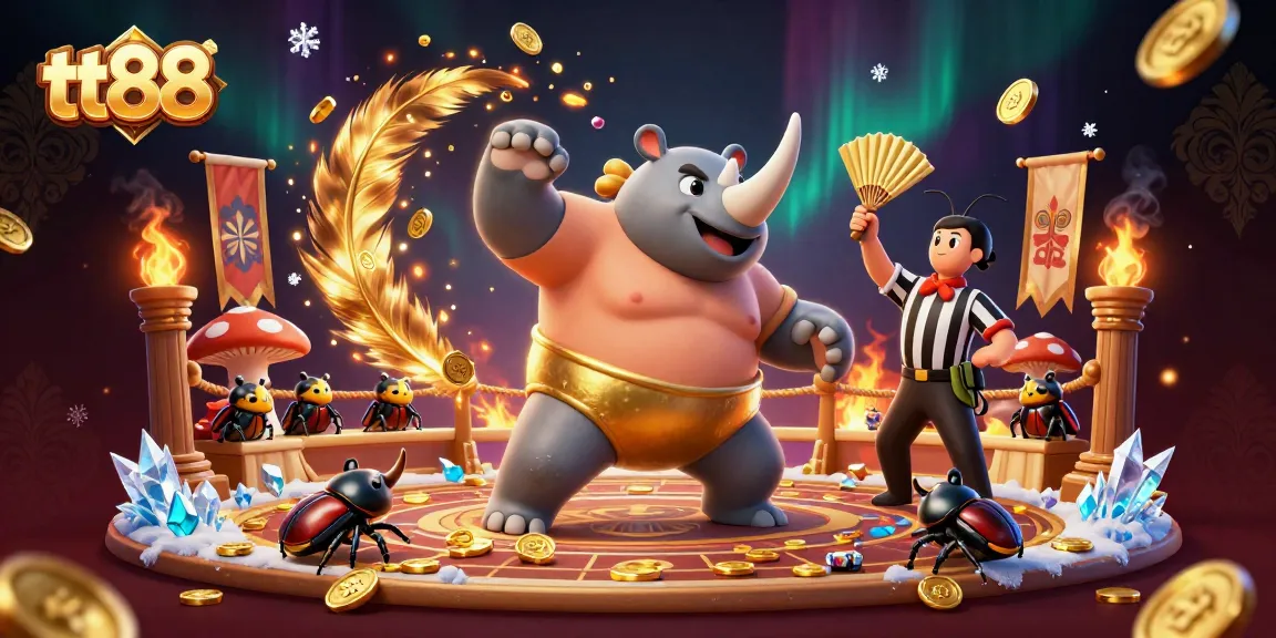 Engage in exciting gambling action with tt88, featuring a dynamic casino duel scene