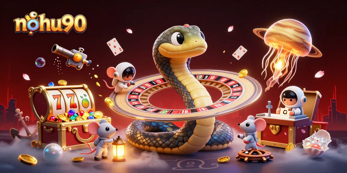 Bet on nohu90's cosmic roulette with astronaut mice and a golden jellyfish dealer.