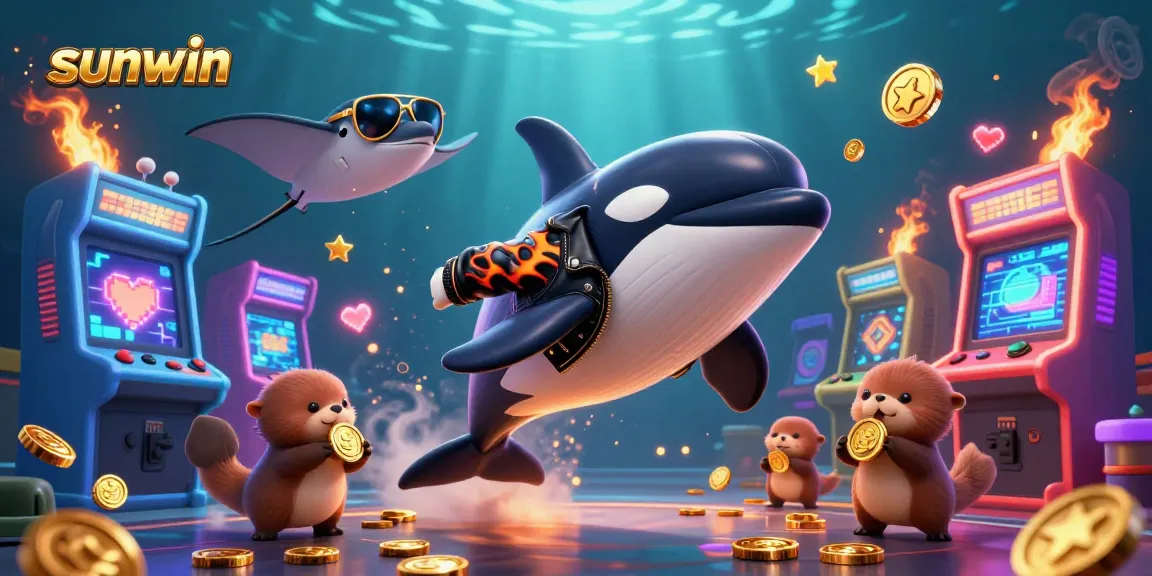 Experience the thrill of sunwin's vibrant casino atmosphere with captivating sea creatures.