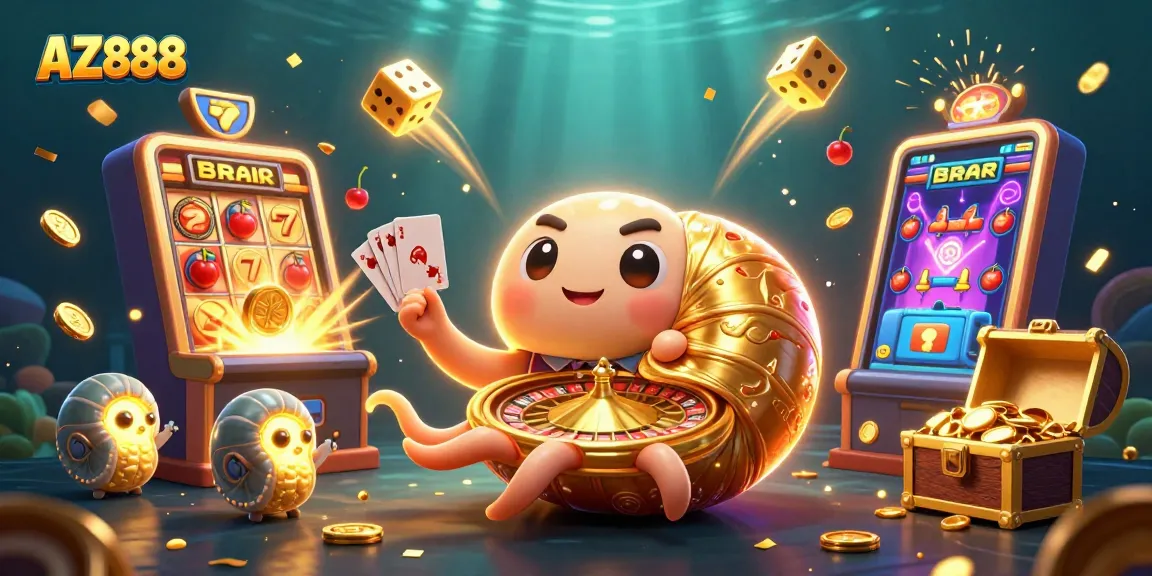 Experience the thrill of AZ888 with vibrant casino elements and ancient characters in action.