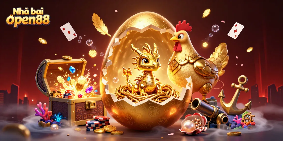 Engage with Nhà cái open88 while discovering thrilling casino adventures with a golden dragon and poker chips.