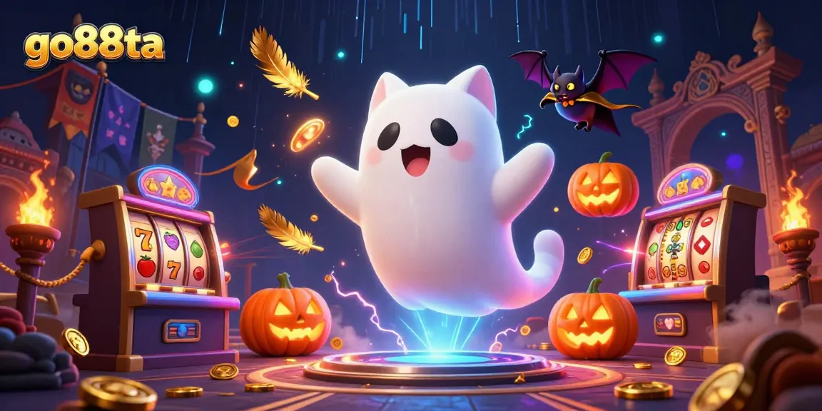 Experience thrilling wins at go88ta with our ghostly characters in a lively haunted casino scene.